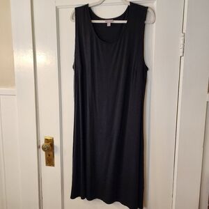 J.Jill Stretch Black Sleeveless T-Shirt Dress Womens 2X